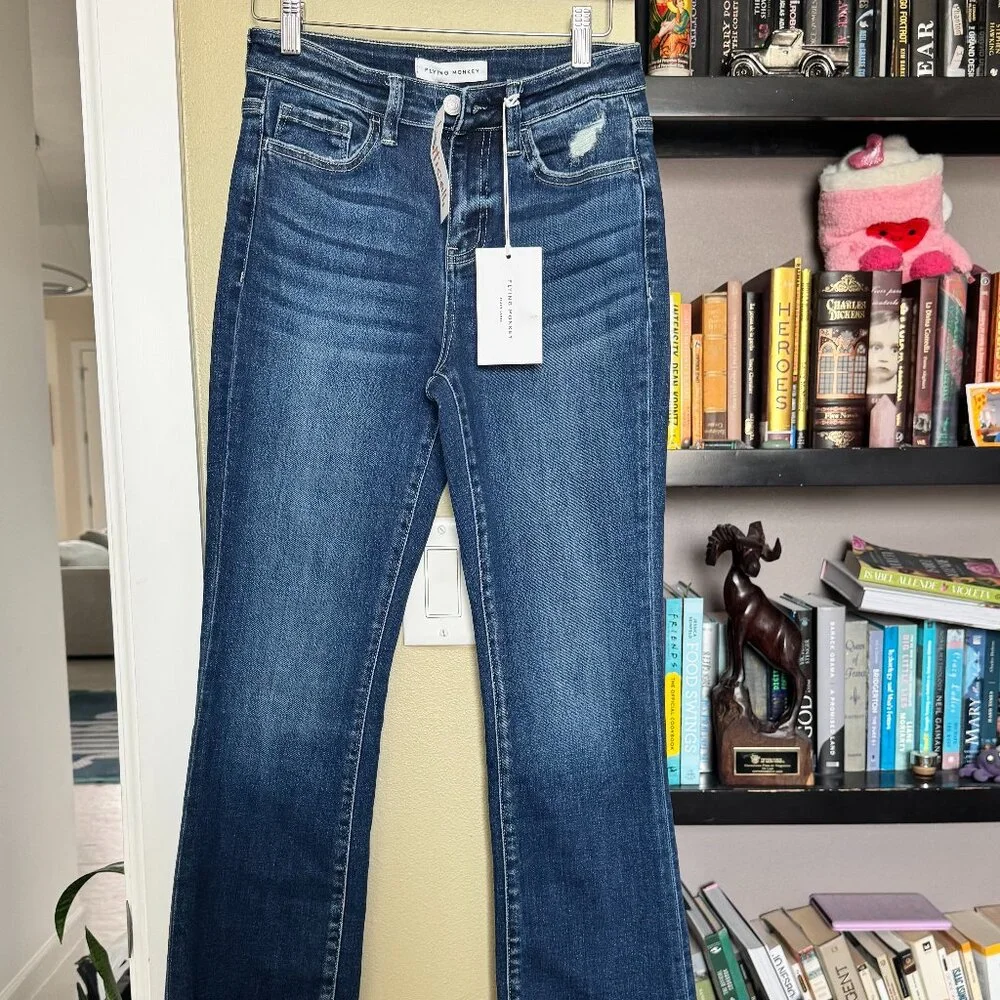 Dark Wash Bootcut Jeans – Flattering & Flared! - Picture 1 of 8